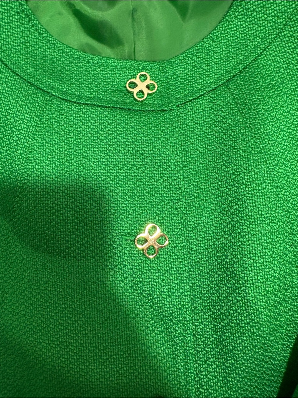 Talbots Vibrant Green Textured Button Blazer - Picture 6 of 9